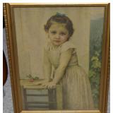 Antique W Bovgvereav "Yvonne" Gilt Framed Fine