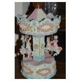 Vintage 3 Carousel Horse Music Box Waltz 9.5"