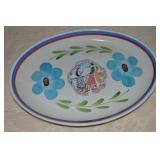 Vtg Villaware Italy "Italia" Motif Ceramic Platter