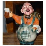 Vintage Japan Ceramic Bartender Decanter 7"t