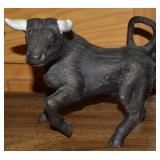 MCM Handpainted Ceramic Bull Figure 8.5" Wide