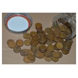 Canning Jar of 100 US Wheaties Pennies Coins