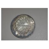 1977 French 50 Francs Hercules 90% Silver Coin