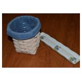Longaberger Woven Baskets White Small Round
