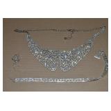 (2) Vtg Silvertone Rhinestone Necklaces