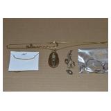 (4) Vtg  Necklace w/ Baer SF Mixed Metal Pendant