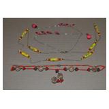 (3) Vintage Necklaces w/ Glass Beaded +