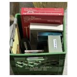 Vtg Allen Dairy Milk Crate w/ Office Supplies