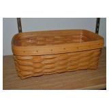 Longaberger Woven Basket 2001 12w w/ Plastic