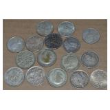 (16) Foreign Silver Coins: Canada, France, Swiss