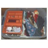 Tote Full of Fabric w/ Storage Bin
