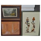 (3) Small Framed Fine Art Pcs: Champs Elysees,