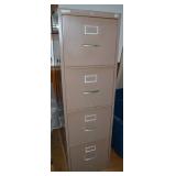 Sears 4 Drawer Beige Metal File Cabinet 52t x