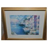 La Foret Mediterranean Sunrise Framed Fine Art