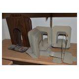 Large Lot of Metal 5" and 9" Tall Book Ends