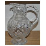 Polonia Lead Crystal Footed 9" Tall Pitcher