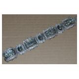 Vtg FBC Mexico 925 Sterling & Abalone Bracelet