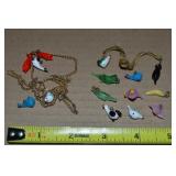 Lot of Vintage Blown Glass Bird Charms