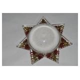 Antique Goofus Glass 7 Point Star Magnifying Glass