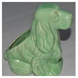 Vtg Shawnee Pottery Green Cocker Spaniel Dog