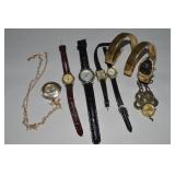 (7) Ladies Watches: Geneva, Timex Pendant +
