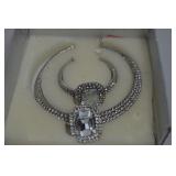Contempo Clear Crystal Jewelry Set w/ Choker