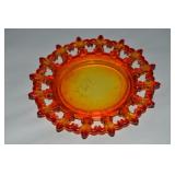 Vintage Northwood Amberina Glass Fleur de Lis