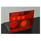 MCM Enamel on Copper Polka Dots Single Bookend
