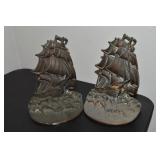 Pair 1927 Old Ironsides Cast Bronze Bronzmet