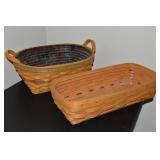 (2) Longaberger Woven Baskets: 1999 14.5L