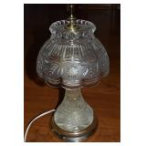 Vtg Crystal Clear Yugoslavia Hand Cut Accent Lamp