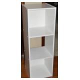 White 3 Tier Cube Storage Shelf 36t x 12.25 x 11.5