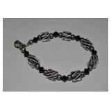 925 Sterling Clasp Murano-style Glass Beaded