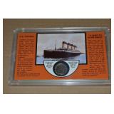1912 US Liberty Head V Nickel w/SS Titanic A Ship
