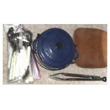 Gourmet Village Blue Ceramic 6.5"Diam Baking