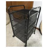 Safco Onyx Rolling Cart w/ 2 File Drawers 15w