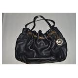 Michael Kors Black Pebbled Leather Hobo Bag
