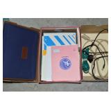 (2) Office Supply Boxes w/ Folder, Notepads