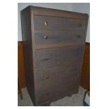 MCM Mottled Green 5 Drawer w/Dividers Dresser
