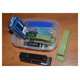 Lot of Vintage to Newer Staplers & Staples