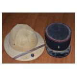 French Military Kepi Officers Hat + Straw Pith