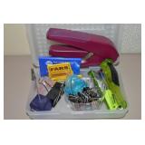 Pencil Case w/ Office Supplies: Staplers +