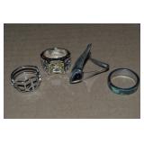 (4) Vtg-Contempo Costume Jewelry Rings Lia