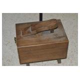 Vintage Dovetailed Wood Shoe Shine Box w/