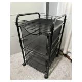 Safco Onyx Rolling Cart w/ 2 File Drawers 15w
