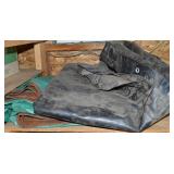 Garage Shelf Contents Lot: Tarps