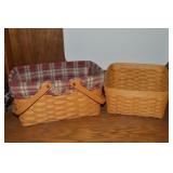 (2) Longaberger Woven Baskets: Medium Market