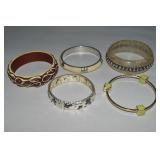 (5) Vtg-Contempo Bracelets w/ Studded Acrylic +