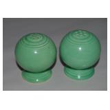 Pair Vtg HL Fiesta Ware Green Salt & Pepper Shaker