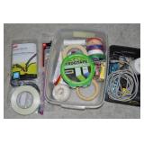 (2) Small Totes w/ Tape, Cable Ties +